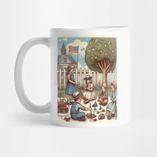 Children Playing in a 1960s Park Mug